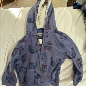 OshKosh B'gosh Purple Kids Hoodie with Bear Pattern